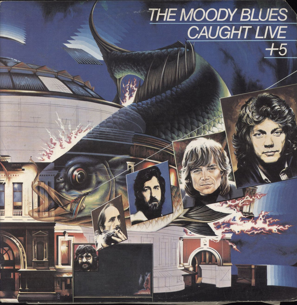 The Moody Blues Caught Live + 5 - EX US 2-LP vinyl record set (Double LP Album) 2PS690/1