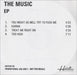 The Music EP UK Promo CD-R acetate CD-R ACETATE