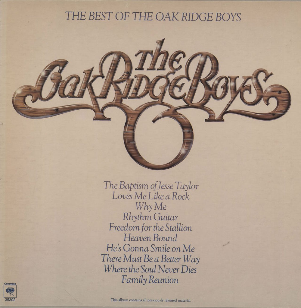 The Oak Ridge Boys The Best Of The Oak Ridge Boys Canadian vinyl LP album (LP record) KC35302