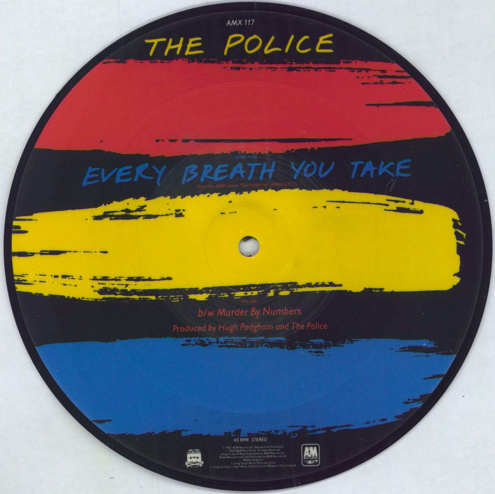 The Police Every Breath You Take - EX UK 7" vinyl picture disc (7 inch picture disc single) POL7PEV791059