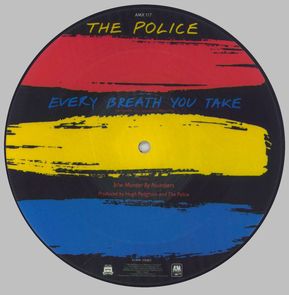 The Police Every Breath You Take UK 7" vinyl picture disc (7 inch picture disc single)