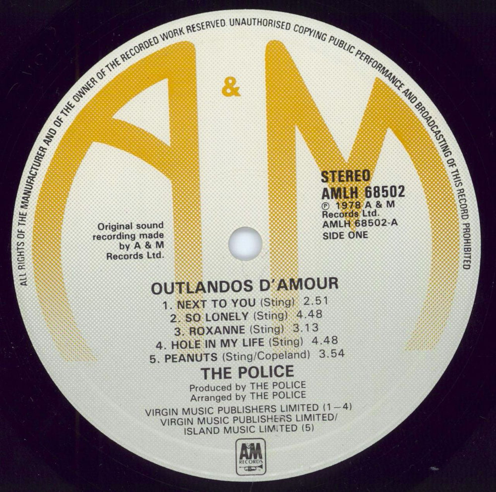 The Police Outlandos D'Amour - Barcoded sleeve German vinyl LP album (LP record) POLLPOU785272