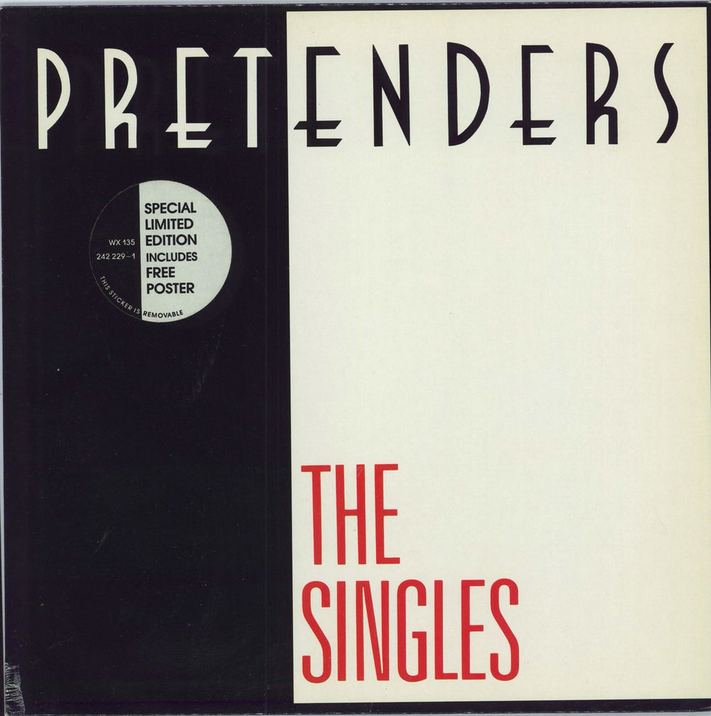 The Pretenders The Singles + Hype Sticker UK vinyl LP album (LP record) WX135