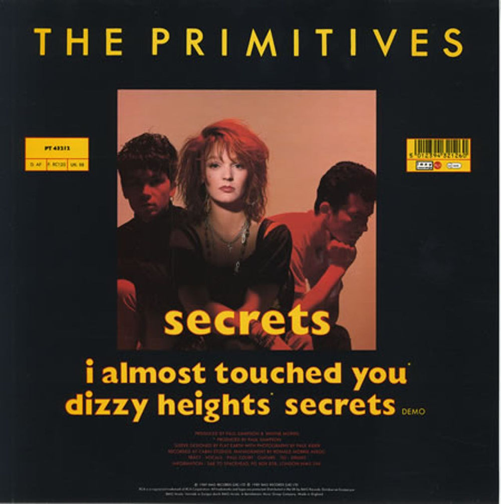 The Primitives Secrets - Red Vinyl UK 12" vinyl single (12 inch record / Maxi-single) PRM12SE106144