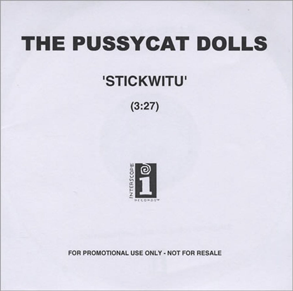 The Pussycat Dolls Stickwitu UK Promo CD-R acetate CD ACETATE