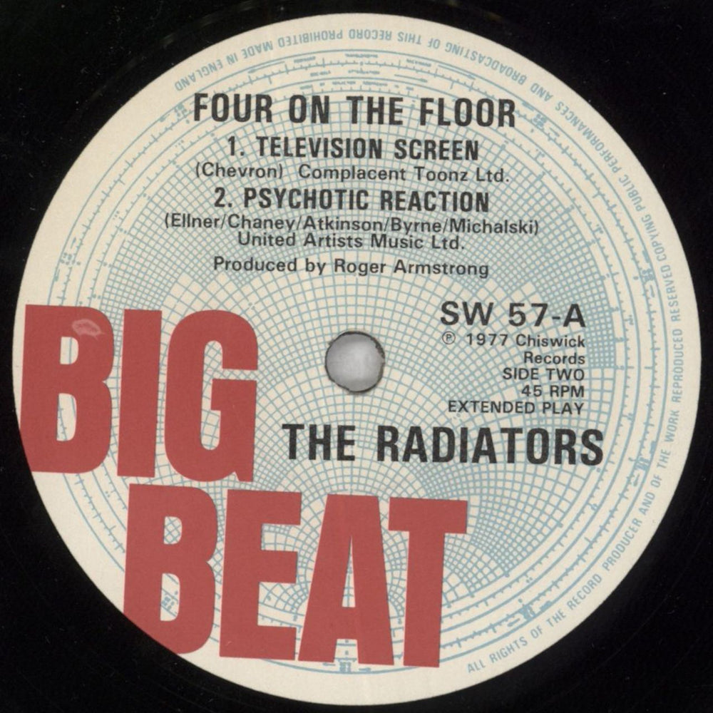 The Radiators From Space Four On The Floor UK 7" vinyl single (7 inch record / 45) RDT07FO826325