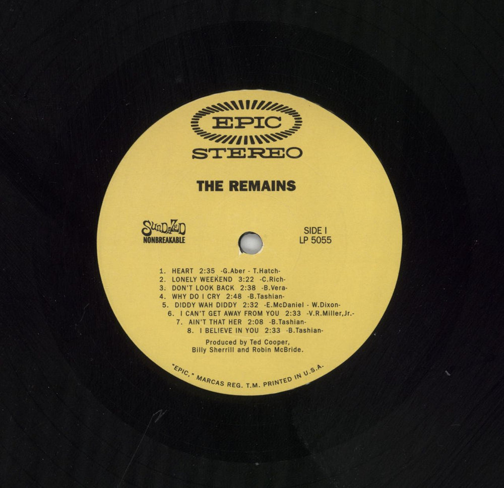 The Remains The Remains-open shrink US vinyl LP album (LP record)