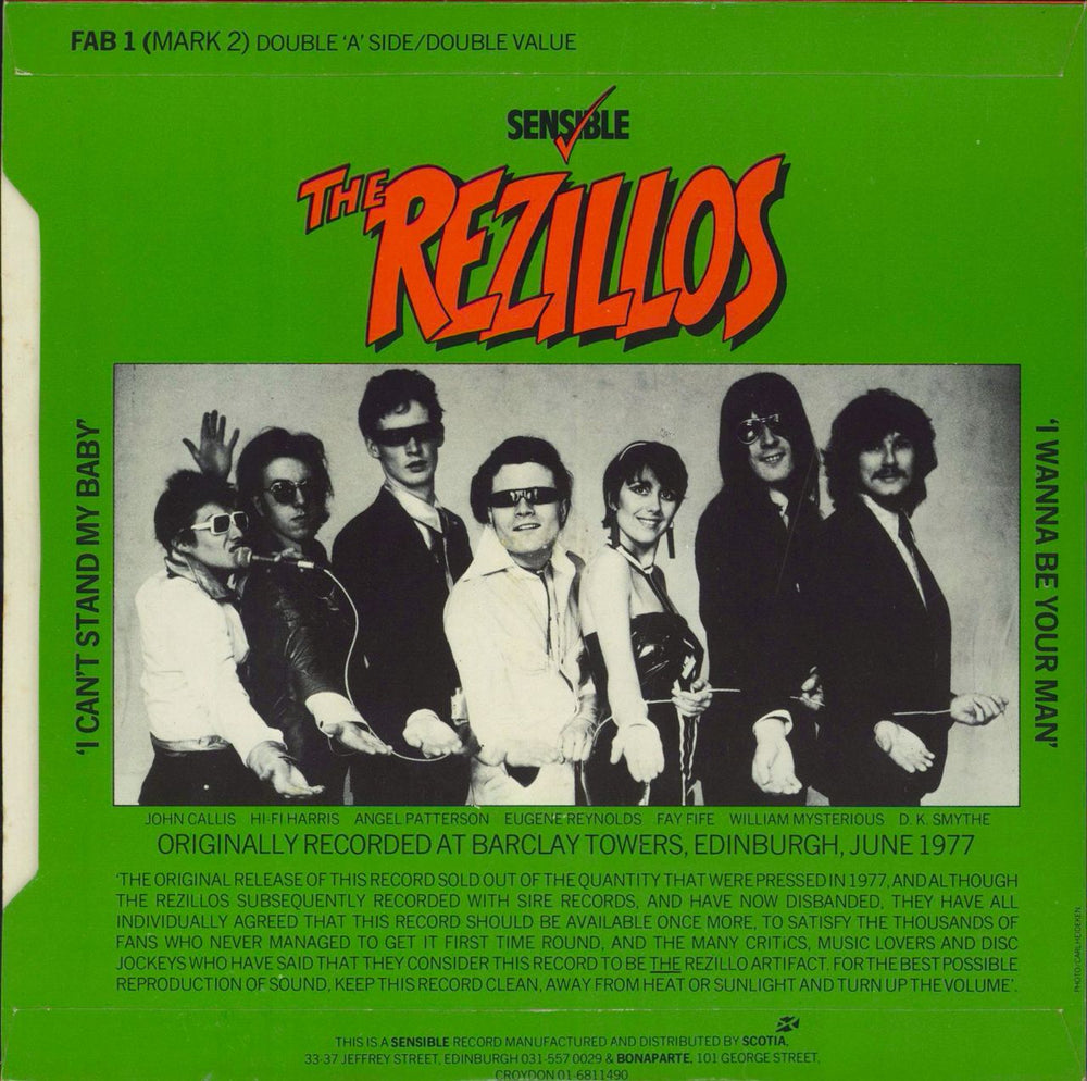 The Rezillos I Can't Stand My Baby - Red Sleeve UK 7" vinyl single (7 inch record / 45)