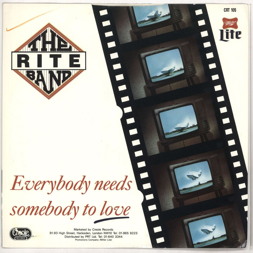 The Rite Band Everybody Needs Somebody To Love UK 12" vinyl single (12 inch record / Maxi-single)