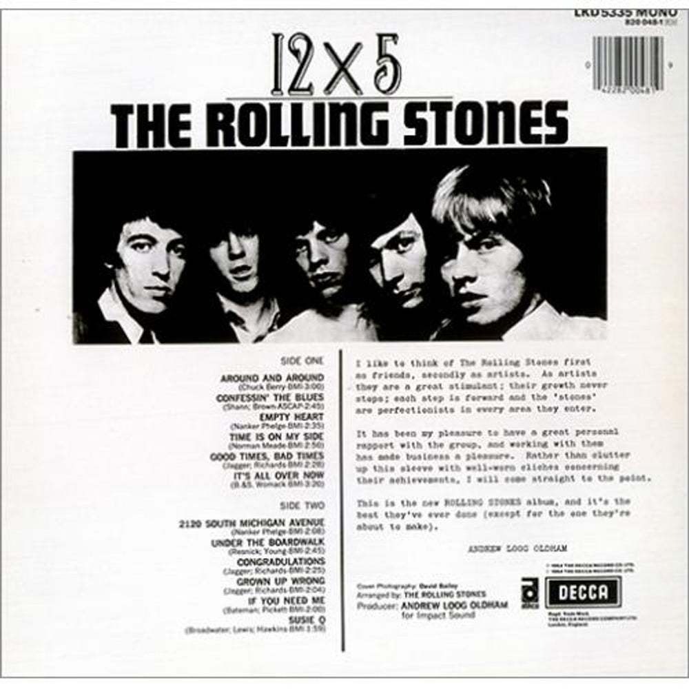 The Rolling Stones 12 x 5 - 80s D/R - Barcoded UK vinyl LP album (LP record) ROLLPXT300453