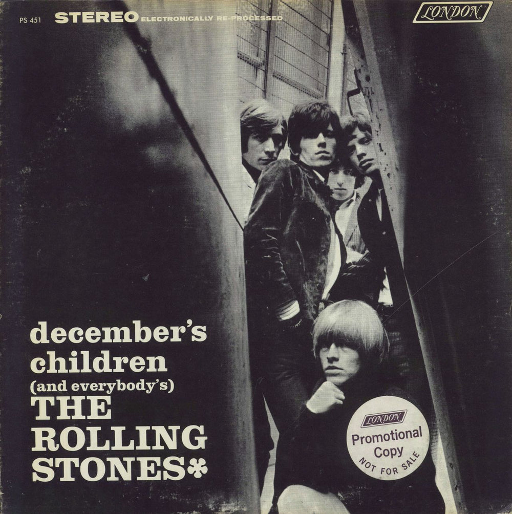 The Rolling Stones December's Children - Promo Stickered US vinyl LP album (LP record) PS451