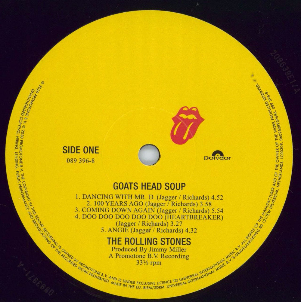 The Rolling Stones Goats Head Soup - 180gram Black Vinyl UK Vinyl 