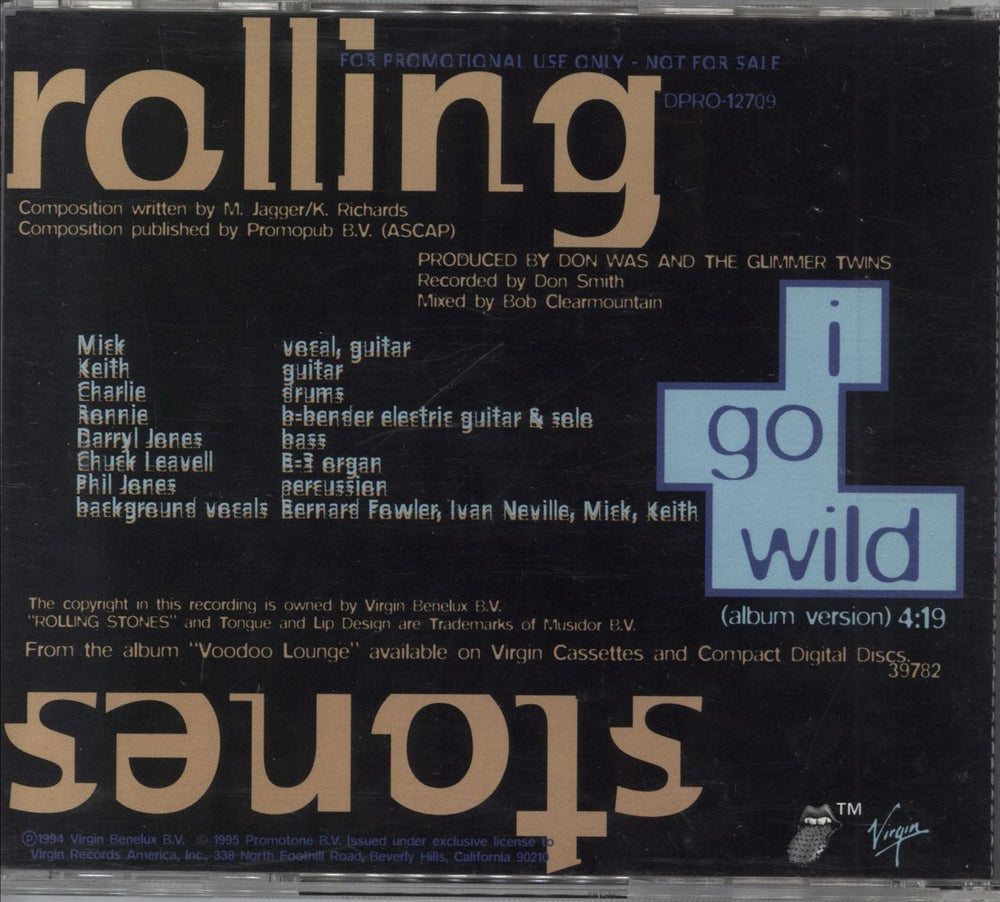 The Rolling Stones I Go Wild US Promo CD single (CD5 / 5")