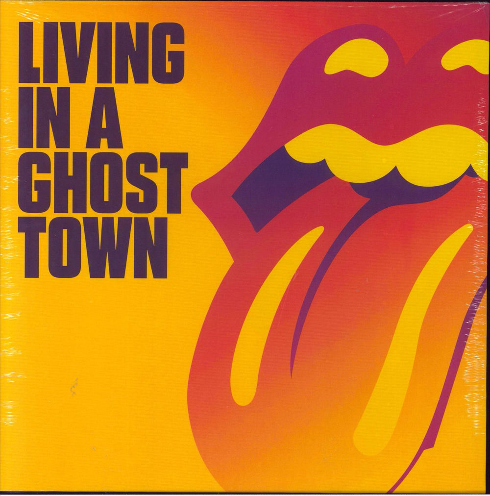 The Rolling Stones Living In A Ghost Town - Orange Vinyl UK 10" vinyl single (10 inch record) 071483-5