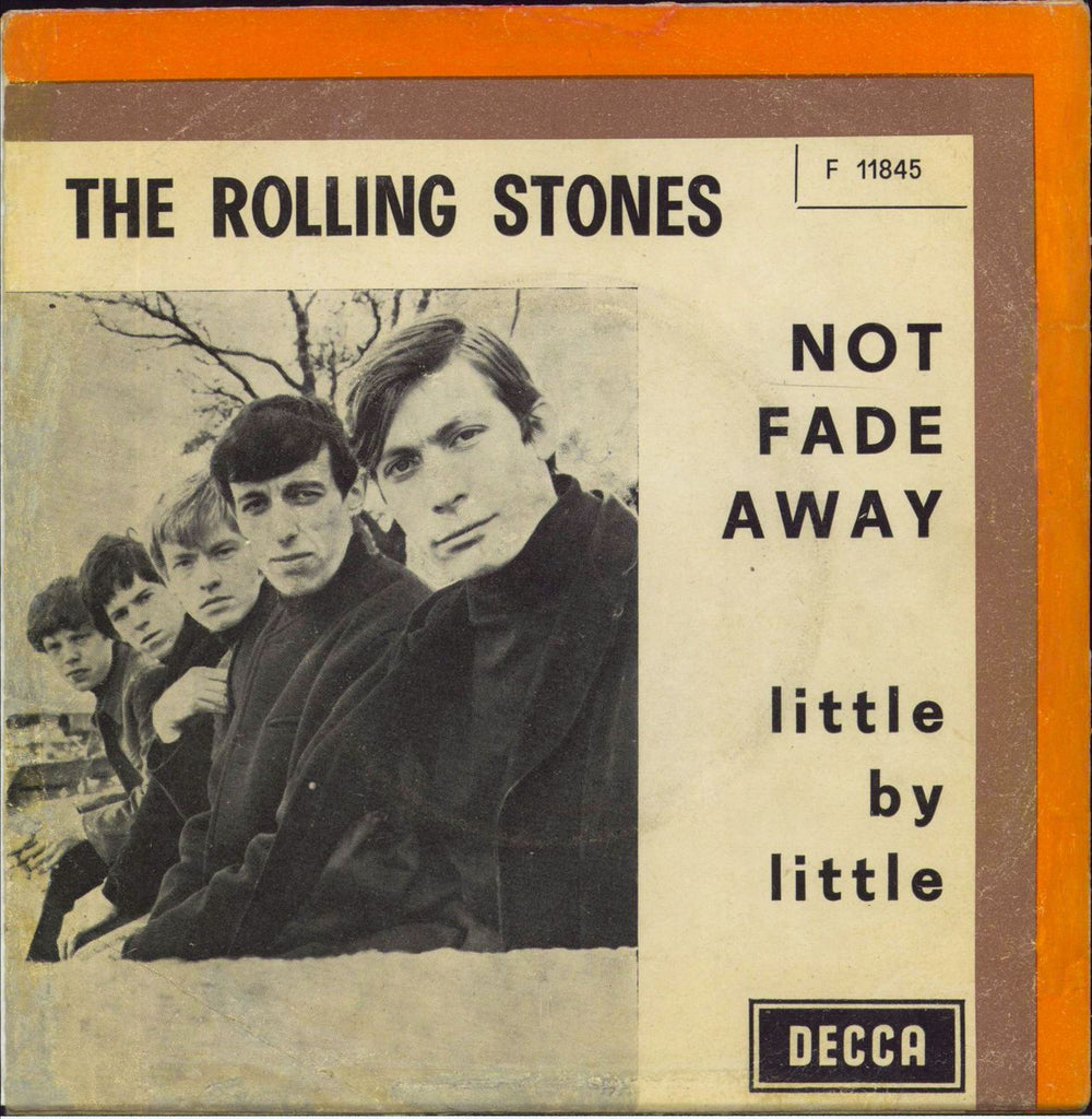 The Rolling Stones Not Fade Away - Orange & Brown p/s UK 7" vinyl single (7 inch record / 45)