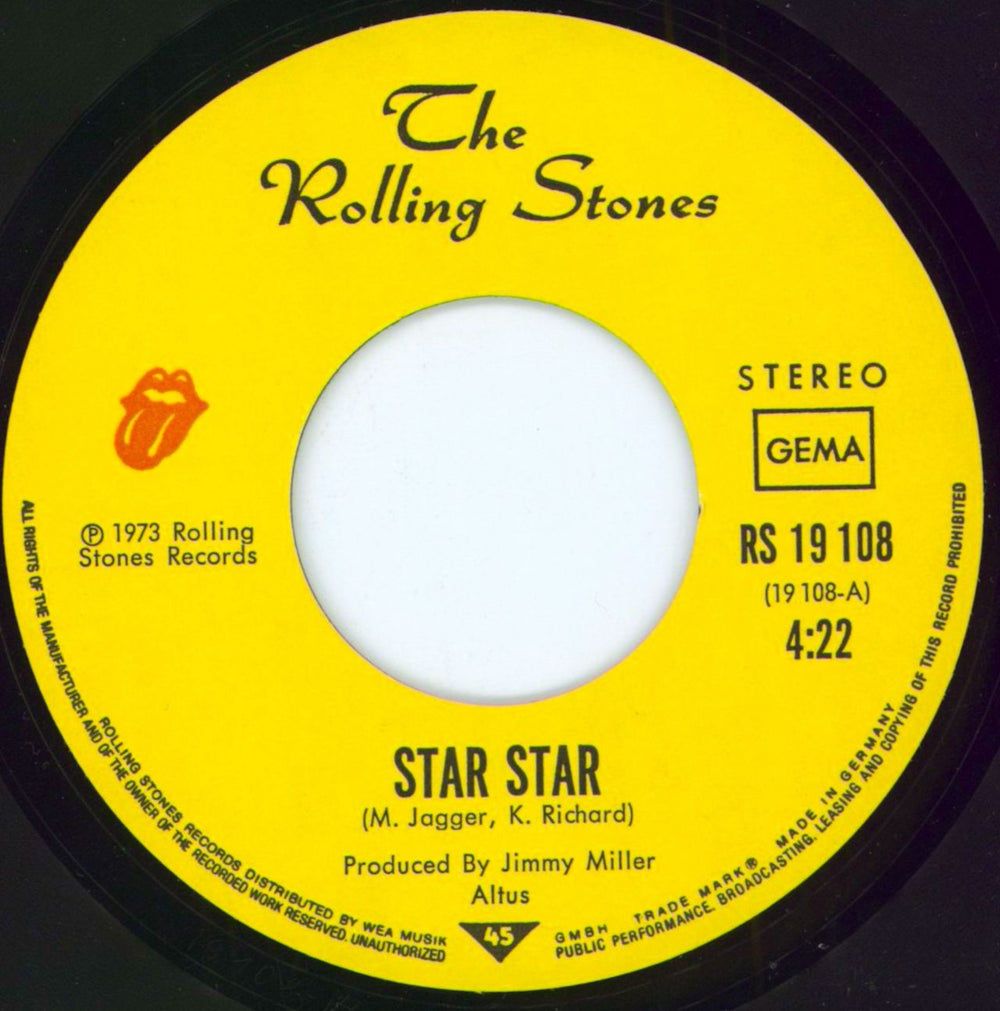 The Rolling Stones Star Star - 1st German 7" vinyl single (7 inch record / 45) ROL07ST131489