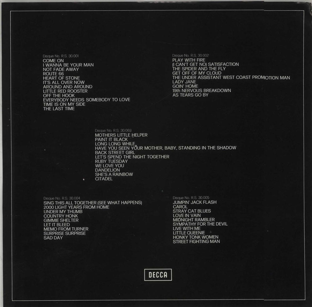 The Rolling Stones The Rolling Stones French Vinyl Box Set RS30.001/005