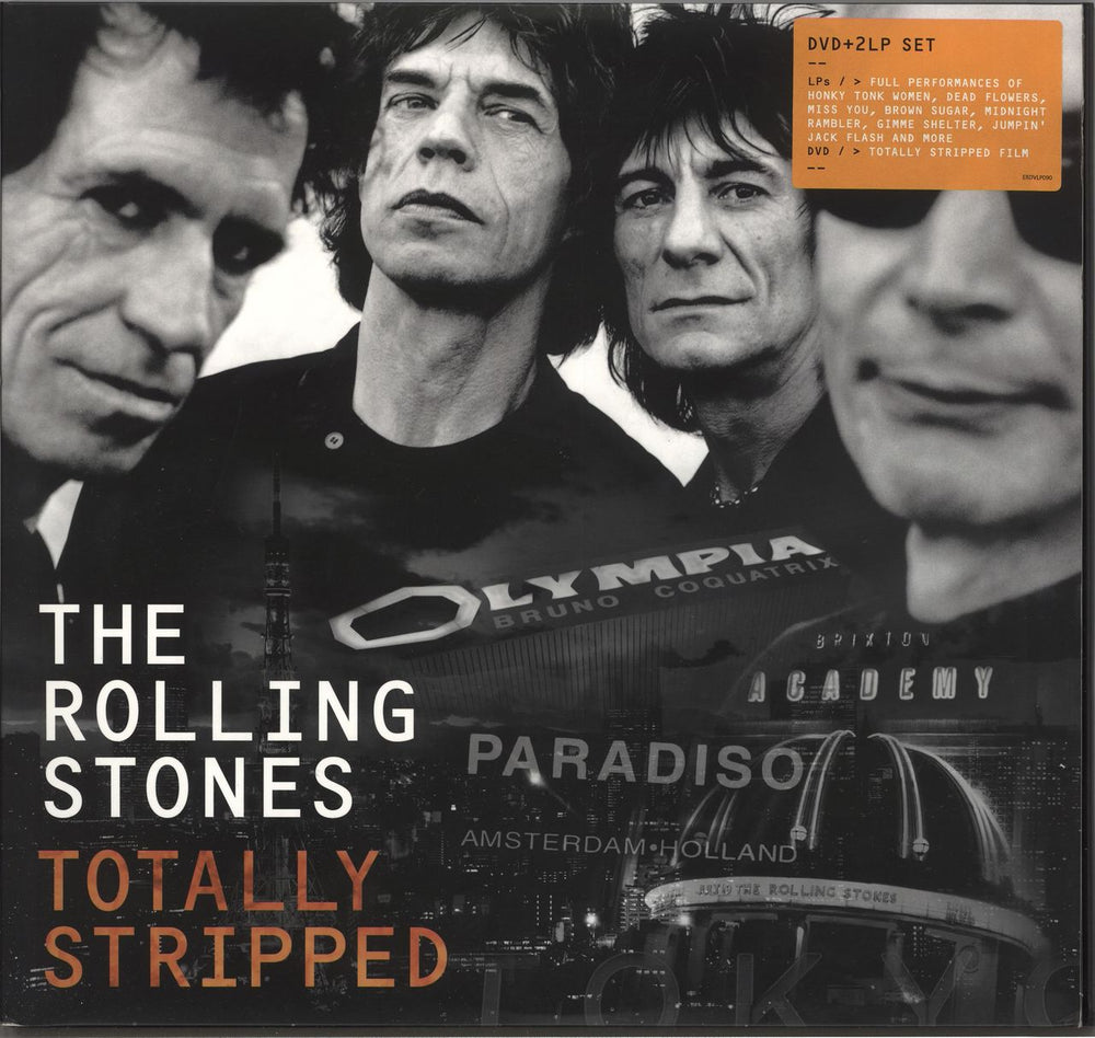 The Rolling Stones Totally Stripped + Bonus DVD UK 2-LP vinyl record set (Double LP Album) ERDVLP090