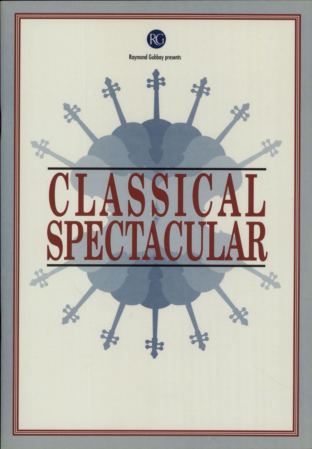 The Royal Philharmonic Orchestra Classical Spectacular UK tour programme PROGRAMME