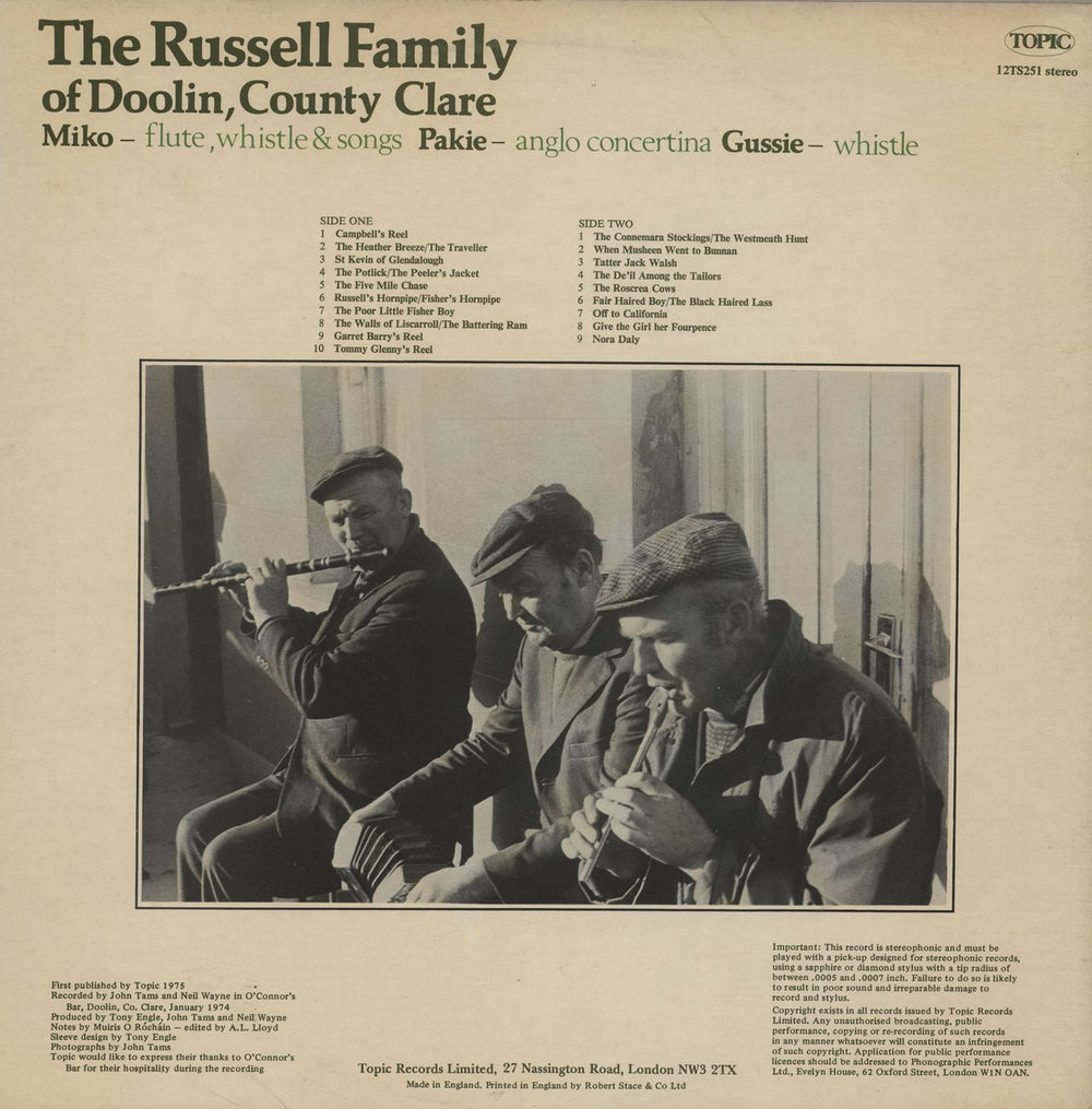 The Russell Family The Russell Family Of Doolin, County Clare UK vinyl LP album (LP record)