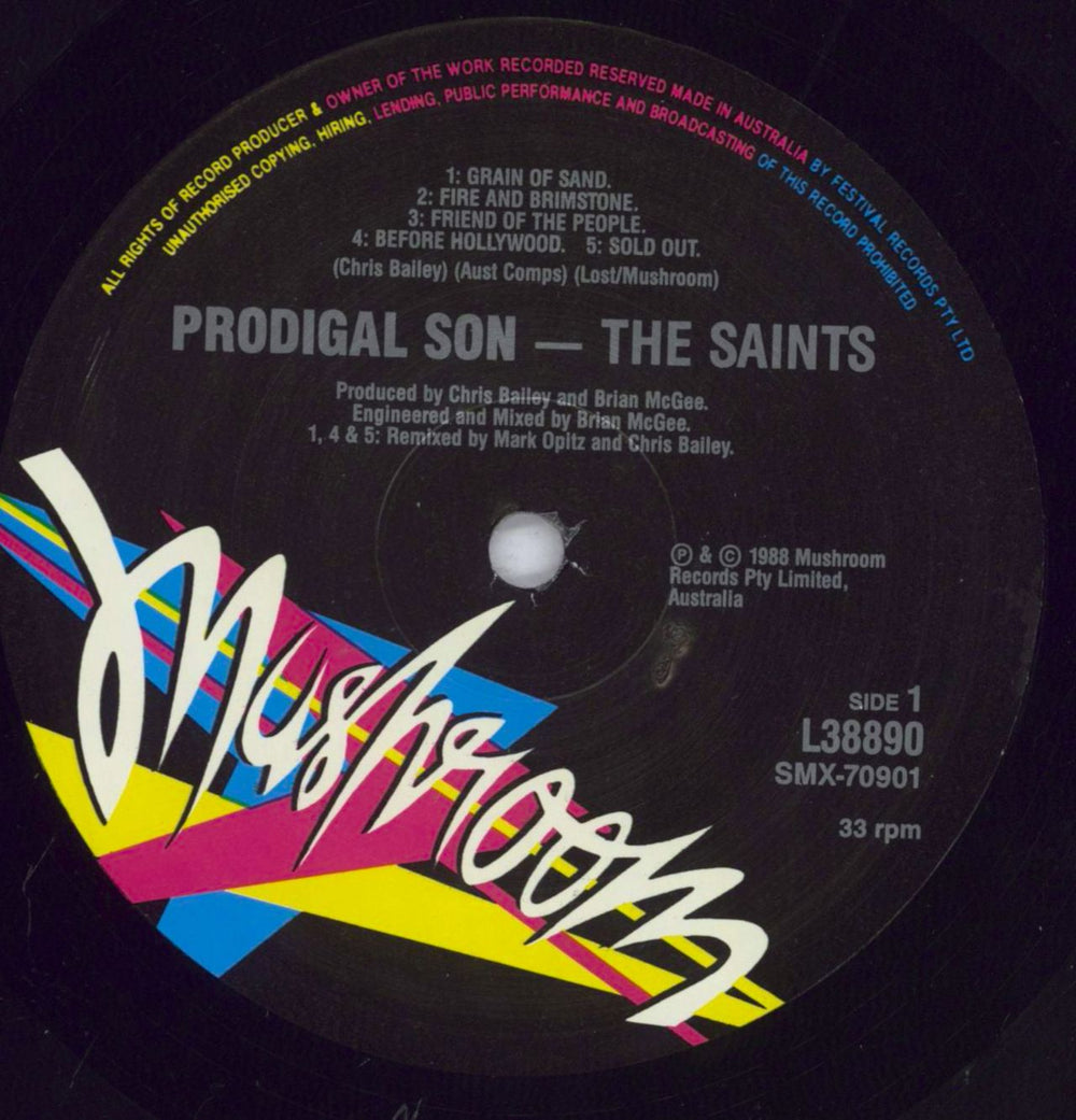 The Saints Prodigal Son UK vinyl LP album (LP record) IASLPPR830073