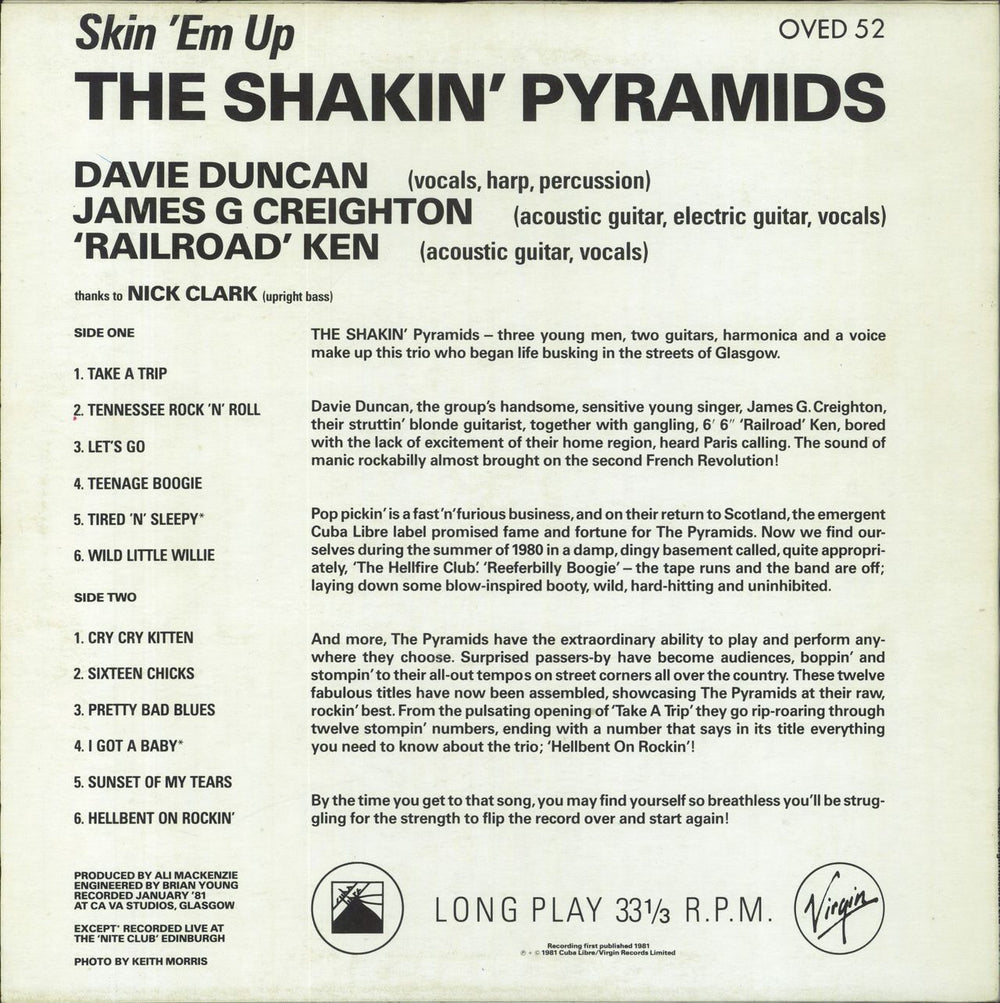 The Shakin' Pyramids Skin 'Em Up UK vinyl LP album (LP record)