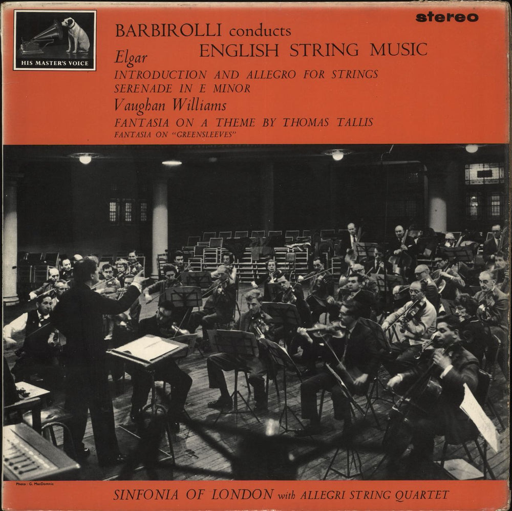 The Sinfonia Of London Barbirolli Conducts English String Music - 2nd UK vinyl LP album (LP record) ASD521