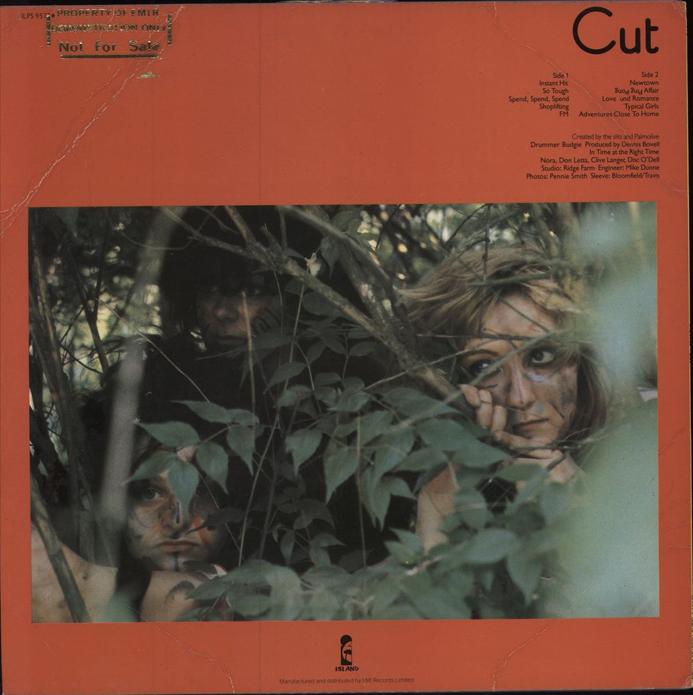 The Slits Cut - 1st - Gold promo stamped - VG UK vinyl LP album (LP record)
