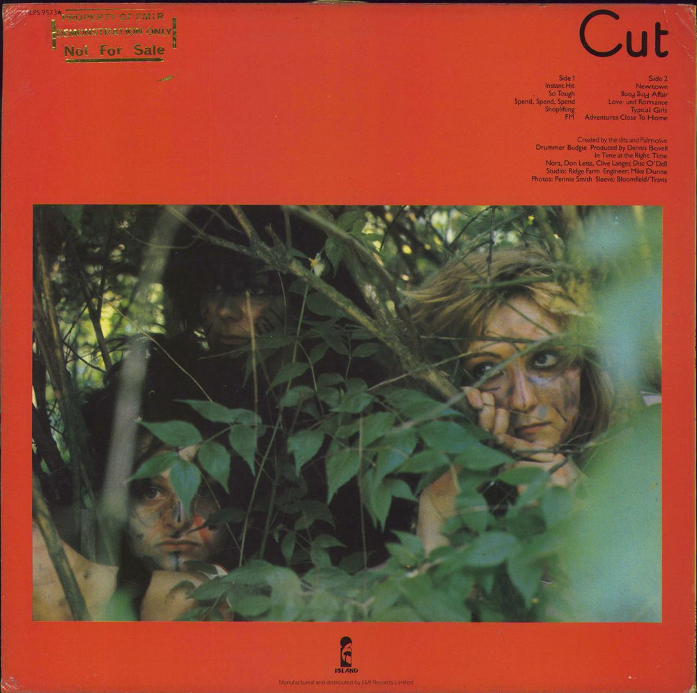 The Slits Cut - Demonstration Stamped Sleeve UK vinyl LP album (LP record)