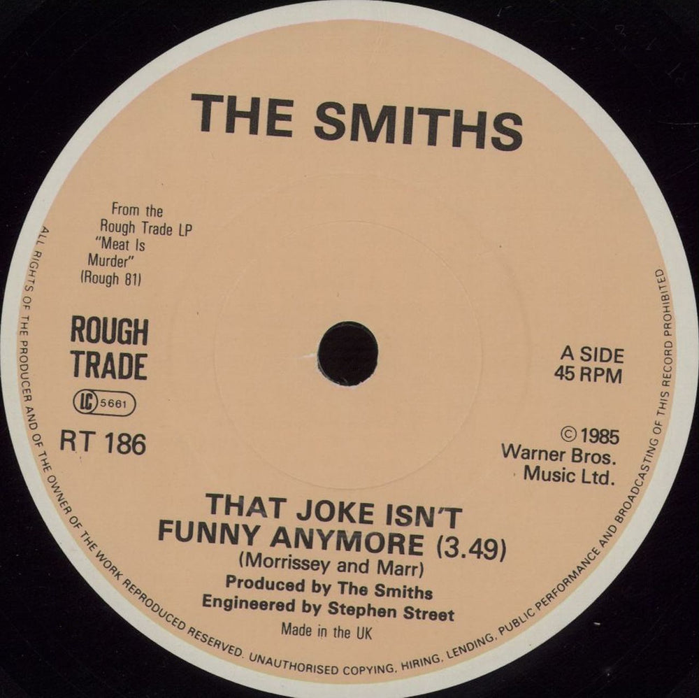 The Smiths That Joke Isn't Funny Anymore - Solid UK 7" vinyl single (7 inch record / 45) SMI07TH670218