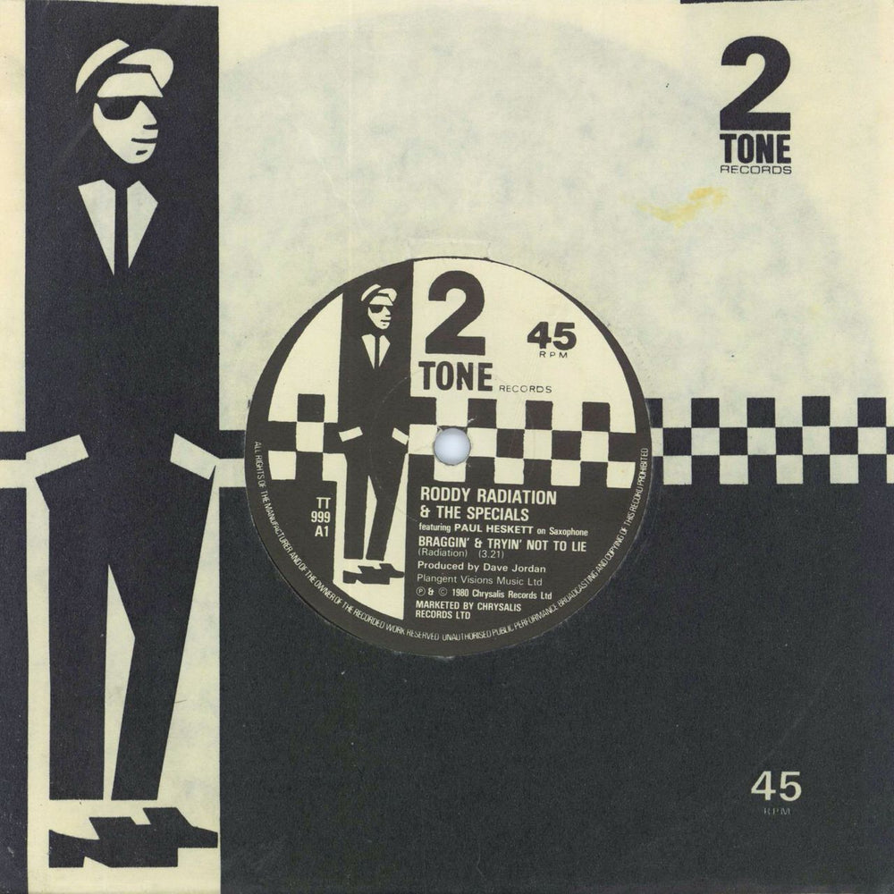 The Specials Braggin' & Tryin' Not To Lie UK 7" vinyl single (7 inch record / 45) TT999