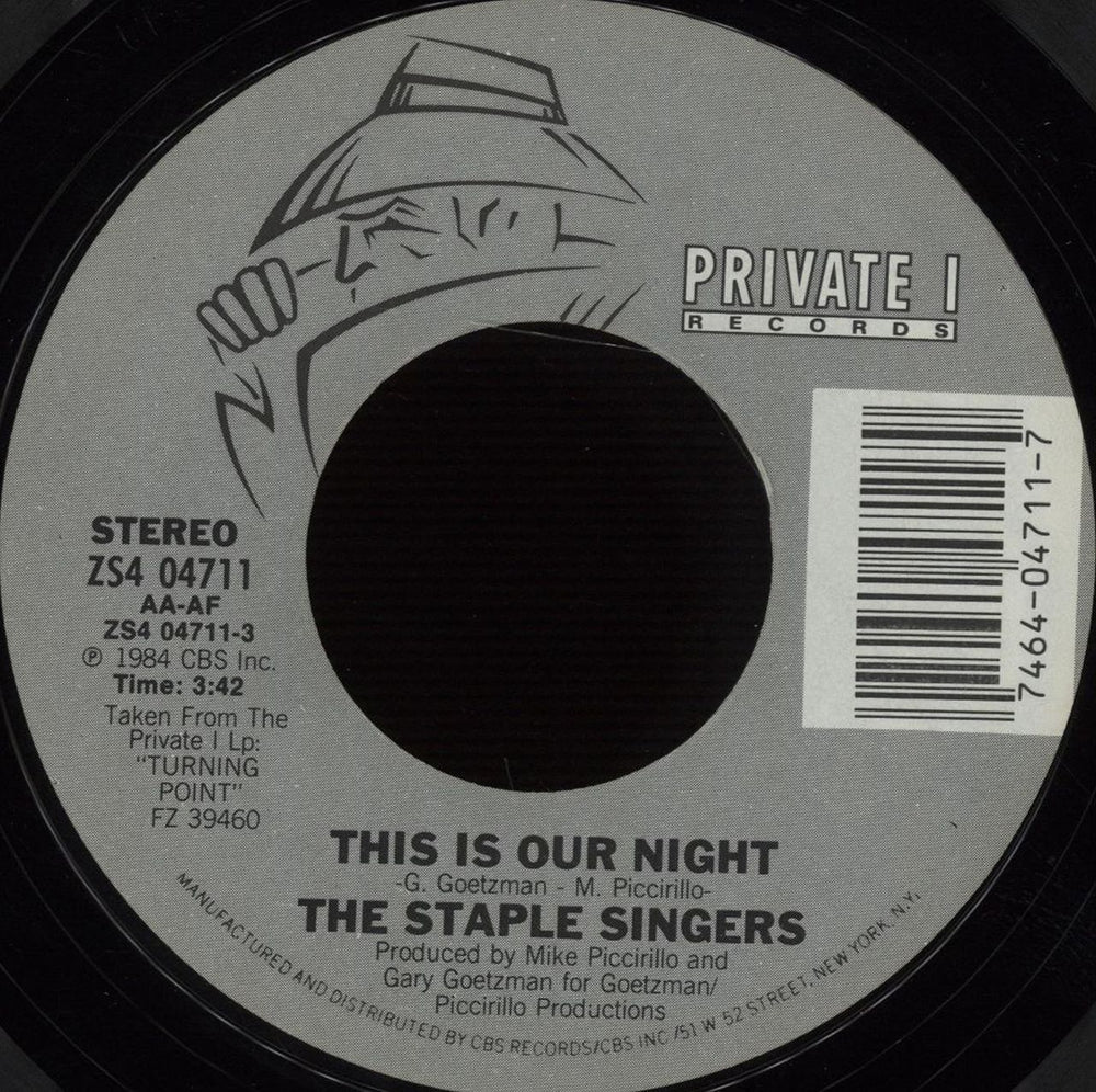 The Staple Singers This Is Our Night US 7" vinyl single (7 inch record / 45) ZS404711