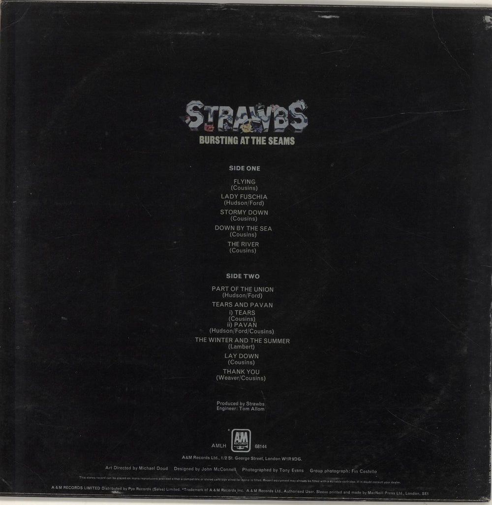 The Strawbs Bursting At The Seams UK vinyl LP album (LP record)