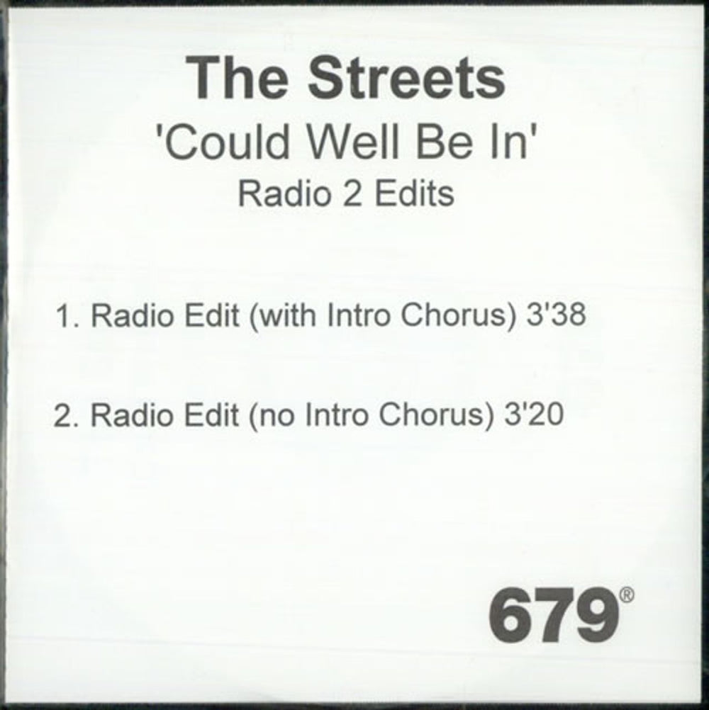 The Streets Could Well Be In UK Promo CD-R acetate CD-R ACETATE
