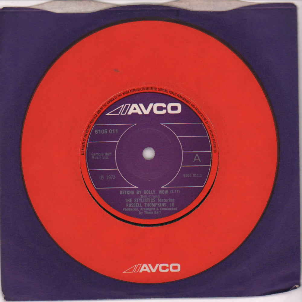 The Stylistics Betcha By Golly, Wow - Solid UK 7" vinyl single (7 inch record / 45) 6105011