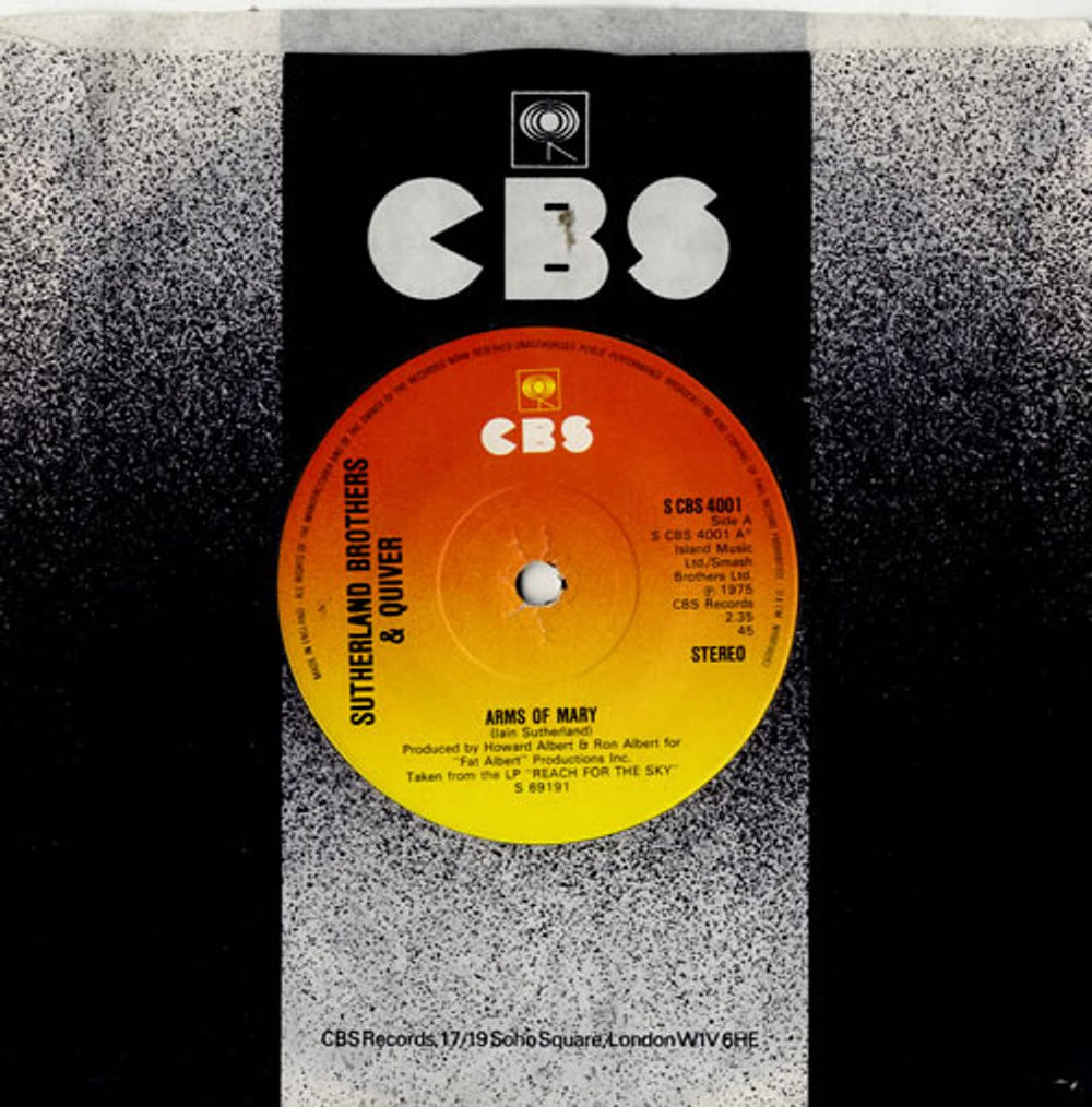 The Sutherland Brothers & Quiver Arms Of Mary - Solid UK 7" vinyl single (7 inch record / 45) SCBS4001