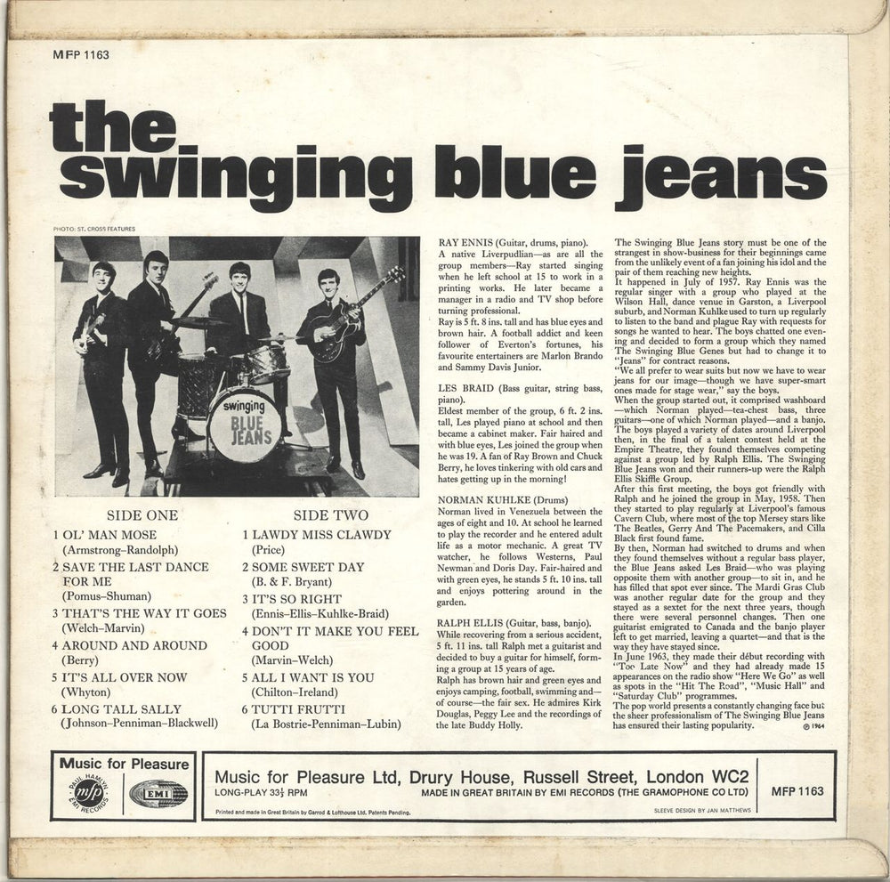 The Swinging Blue Jeans The Swinging Blue Jeans UK vinyl LP album (LP record)