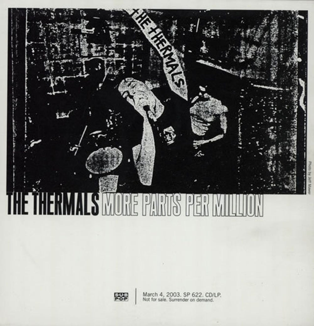 The Thermals More Parts Per Million US Promo CD album (CDLP) SP622