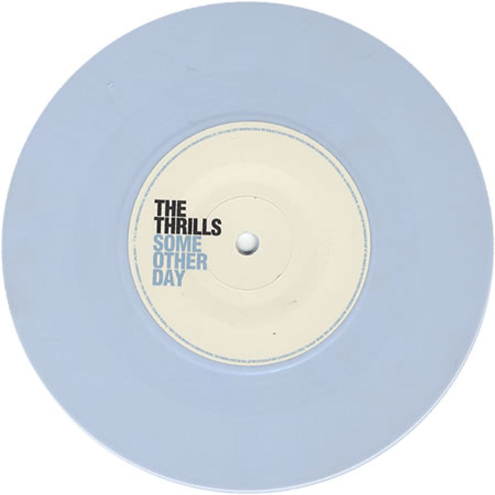 The Thrills Nothing Changes Around Here - Blue Vinyl UK 7" vinyl single (7 inch record / 45) RIL07NO406989