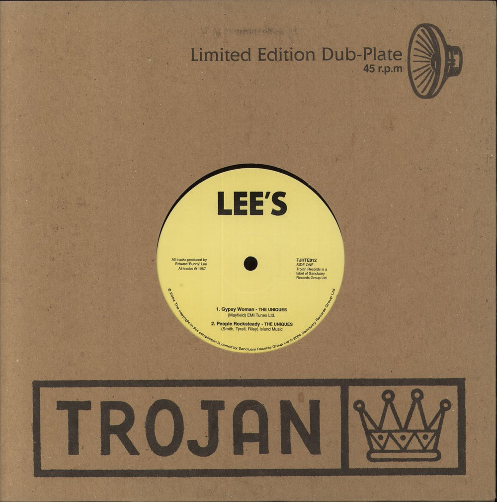 The Uniques Gypsy Woman / People Rocksteady UK 10" vinyl single (10 inch record) TJHTE012