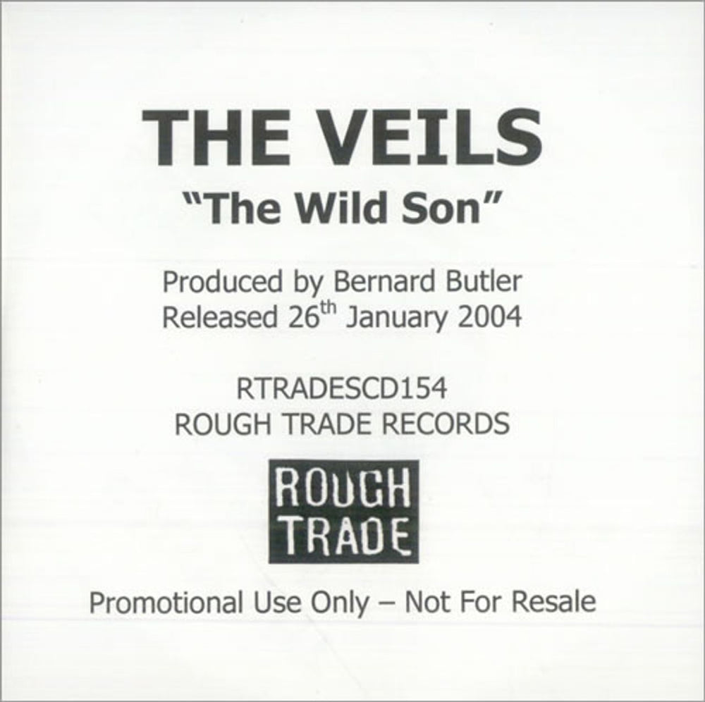 The Veils The Wild Son UK Promo CD-R acetate CD-R ACETATE
