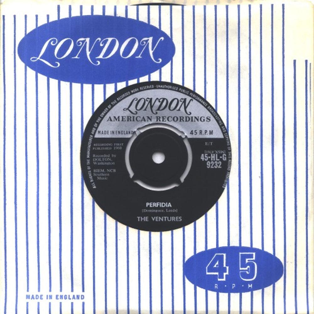 The Ventures Perfidia UK 7" vinyl single (7 inch record / 45) 45-HLG9232