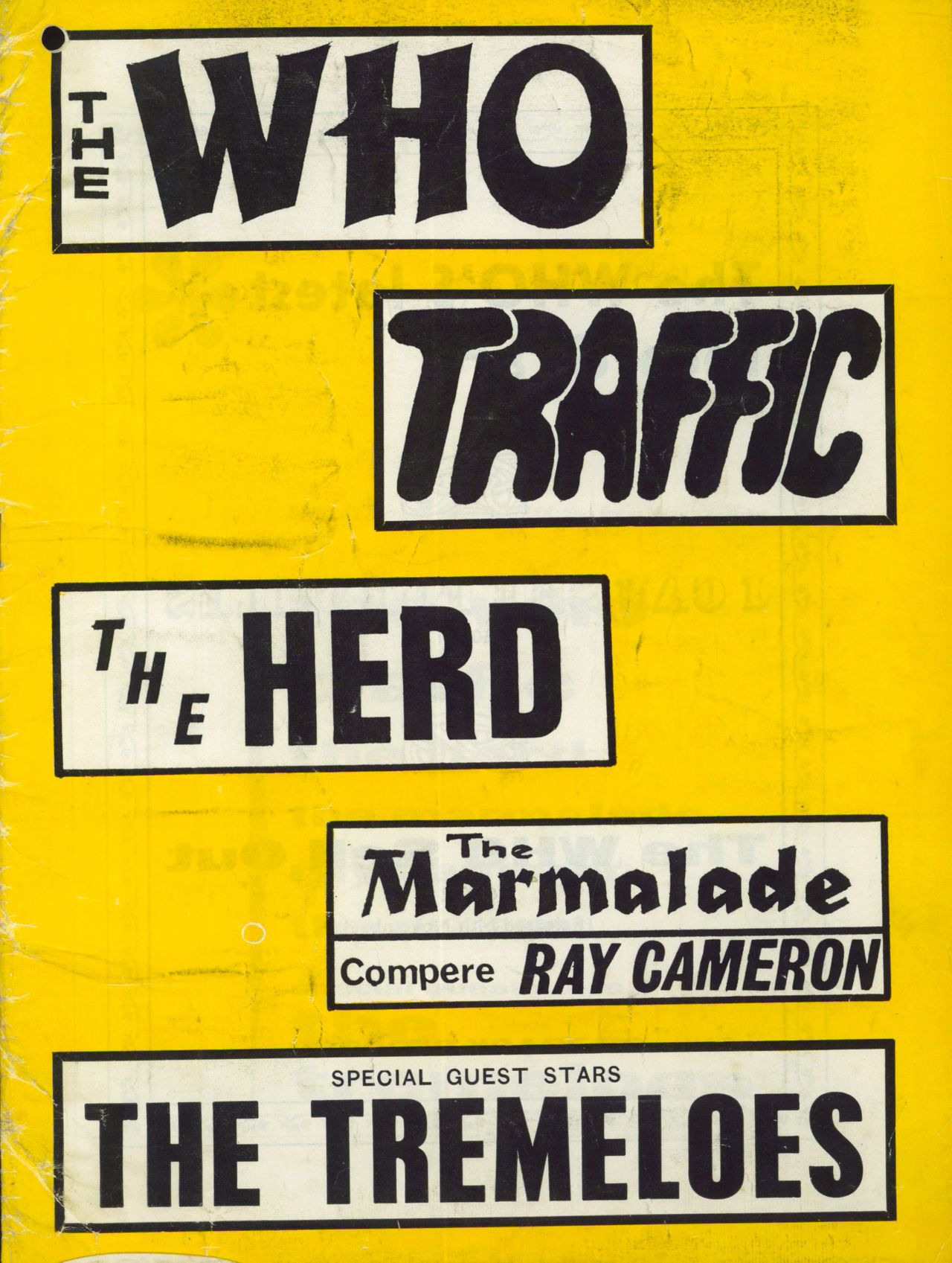 The Who 1967 Tour Programme - VG UK tour programme TOUR PROGRAMME