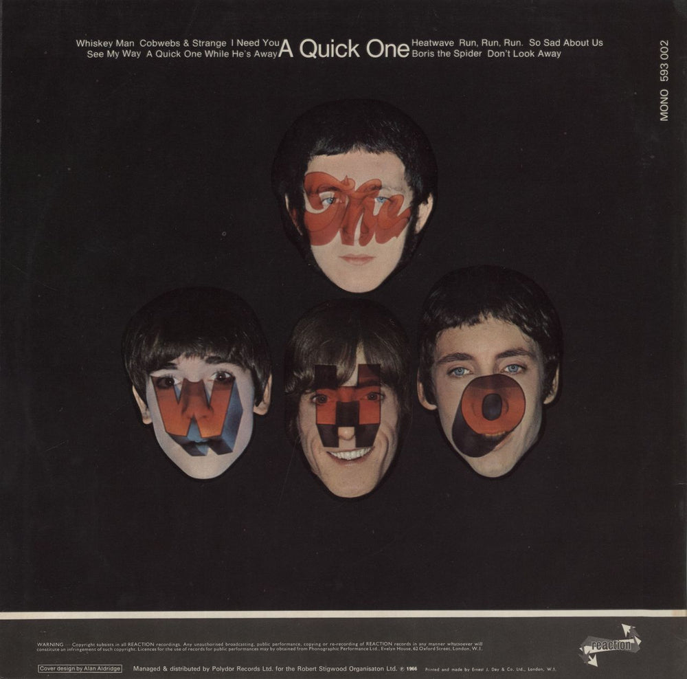 The Who A Quick One UK vinyl LP album (LP record)