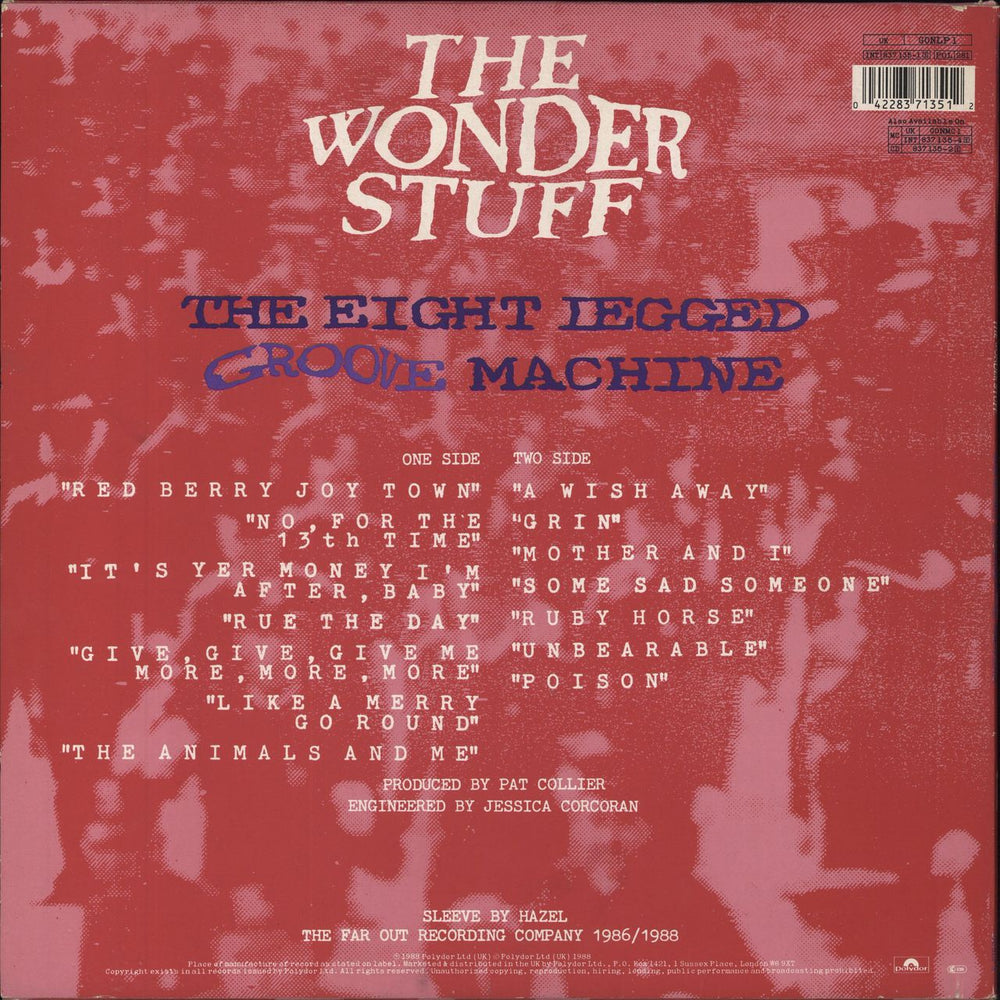 The Wonder Stuff The Eight Legged Groove Machine - stickered - EX UK vinyl LP album (LP record) 042283713512