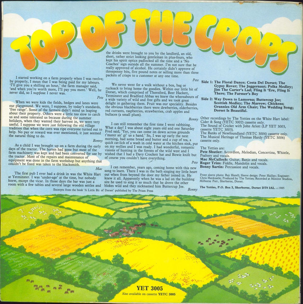 The Yetties Top Of The Crops UK vinyl LP album (LP record)