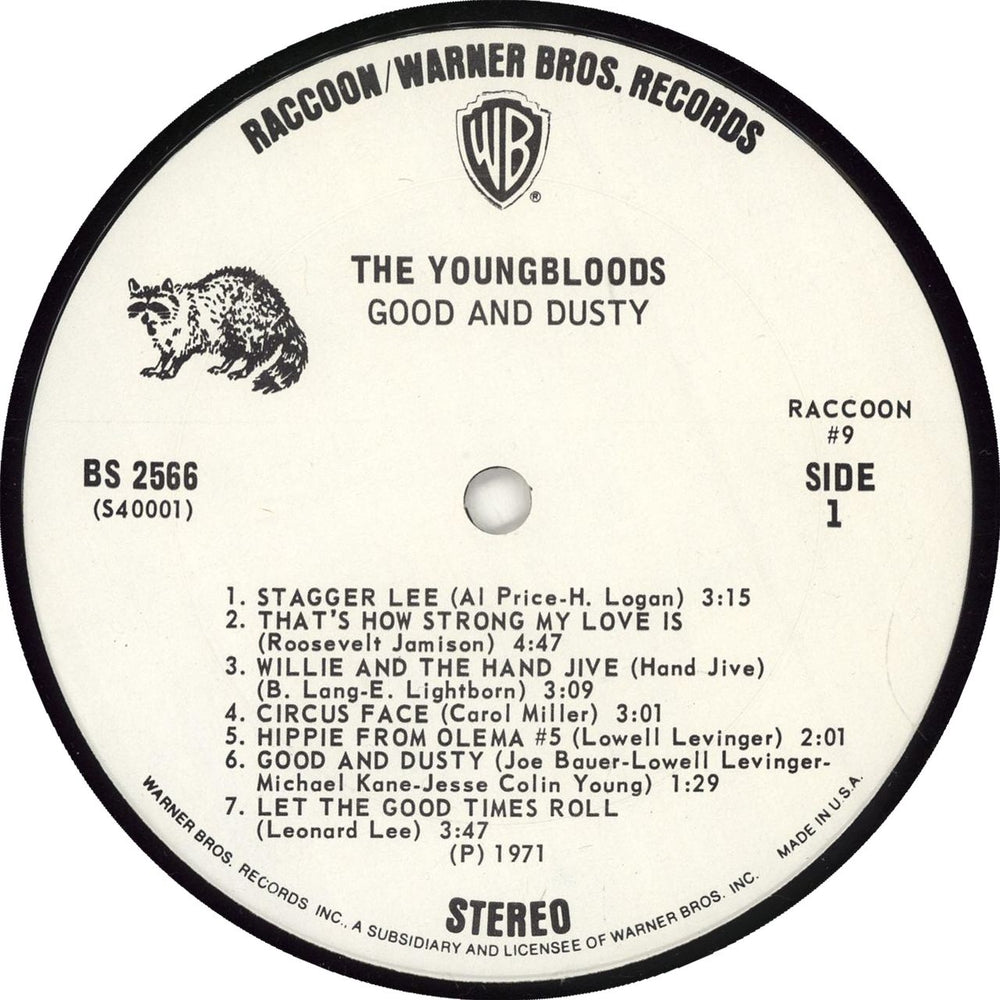 The Youngbloods Good And Dusty US vinyl LP album (LP record)