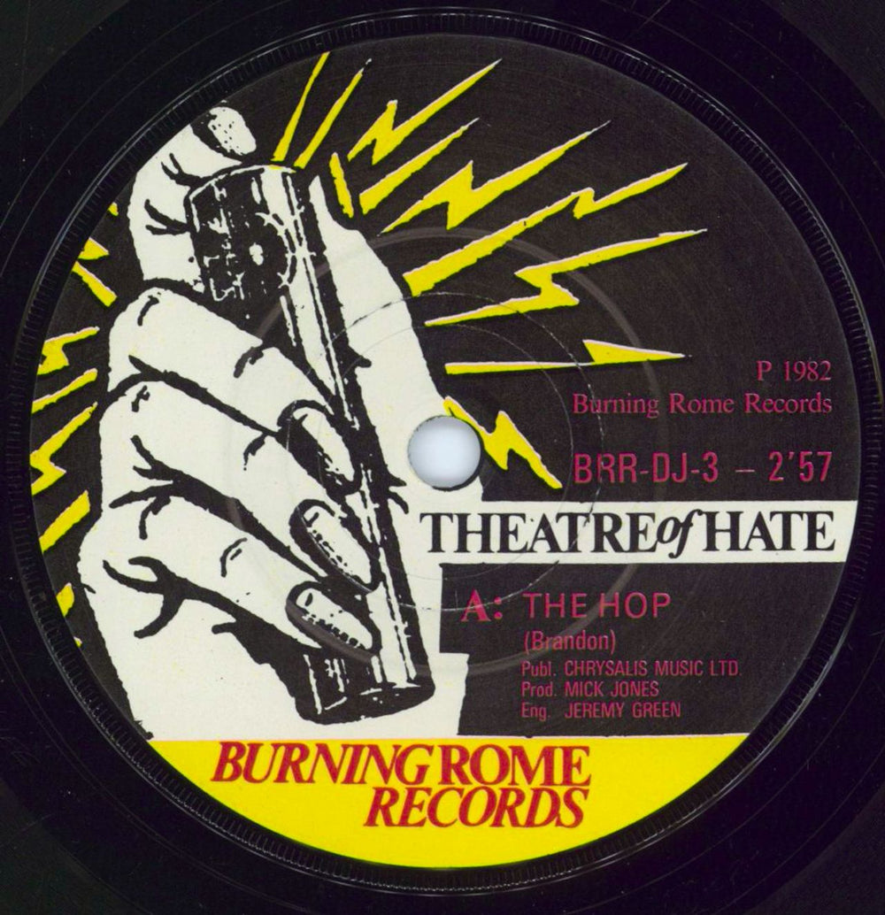 Theatre Of Hate The Hop UK Promo 7" vinyl single (7 inch record / 45) TOH07TH771290