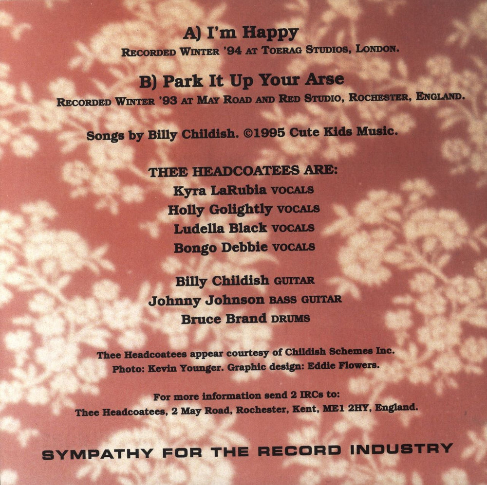 Thee Headcoatees I'm Happy UK 7" vinyl single (7 inch record / 45)