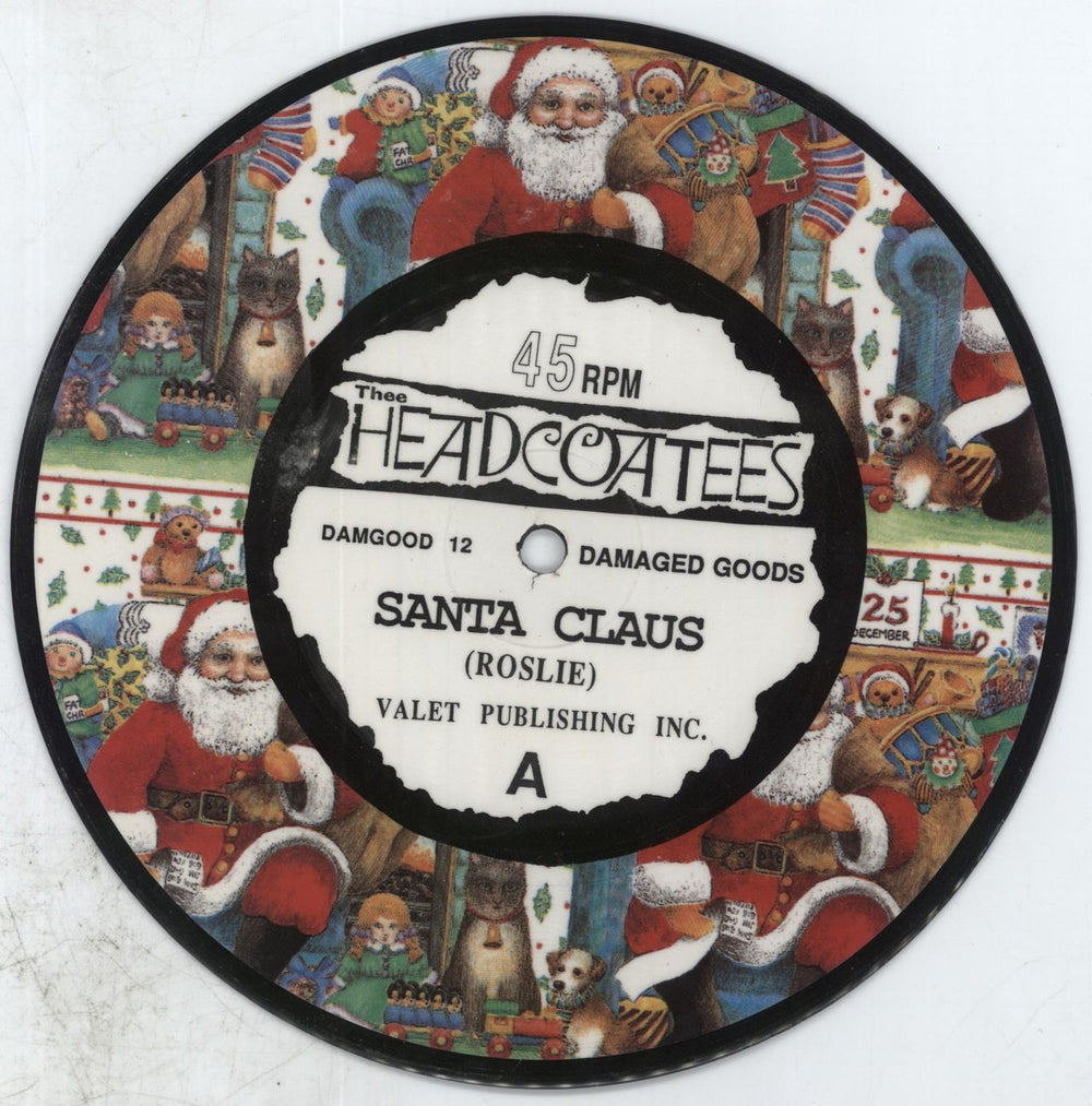 Thee Headcoatees Santa Claus UK 7" vinyl picture disc (7 inch picture disc single) DAMGOOD17